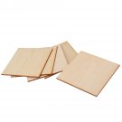 5Pcs 10x10cm Basswood DIY Wood Sheet Unfinished Unpainted Building Model Laser Engraving Blank Sheet