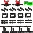 Drip Irrigation System Watering Tee Joint Kits Water Irrigation 16PE Tupe Pipe Connctors Joint Set