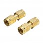 Excellway CA01 2Pcs Copper SMA Male To SMA Male Plug RF Coaxial Adapter Connector