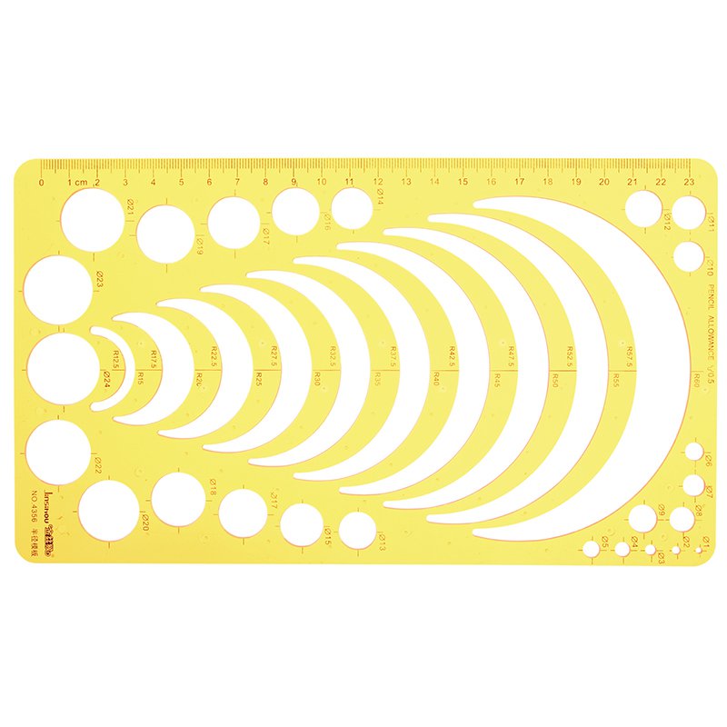Circle Radius Semicircle Drawing Template KT Soft Plastic Ruler Jewelry Building Design Drawing Boar