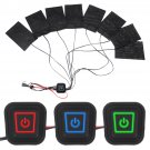 8 In 1 Electric USB Clothes Heating Pads Adjustable Temp Thermal Clothing Jacket