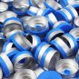 100Pcs 20MM Sealing Bottle Caps Rubber Stopper Blue Aluminum Plastic Cover