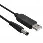 1m 5V DC To 12V DC USB Power Cable Data Adapter Charger Plug with LED 2.1mm x 5.5mm
