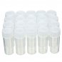 20Pcs 5ml Chemistry Plastic Test Tube Vials with Seal Caps Pack Container