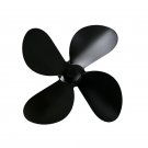 4 Blades Fan Blade Replacement For Fireplace Stove Fan Heat Powered Aluminum Alloy Burning Kit