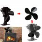 4 Blades Fan Blade Replacement For Fireplace Stove Fan Heat Powered Aluminum Alloy Burning Kit