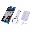 7x Hand Held Folding Magnifying Glass Lens 6LED Light Reading Reparing Magnifier Antiques Appreciati