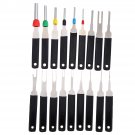 18pcs Car Plug Circuit Board Wire Harness Terminal Extraction Pick Connector Crimp Pin Back Needle R