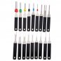 18pcs Car Plug Circuit Board Wire Harness Terminal Extraction Pick Connector Crimp Pin Back Needle R
