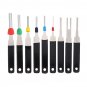18pcs Car Plug Circuit Board Wire Harness Terminal Extraction Pick Connector Crimp Pin Back Needle R