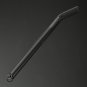 4Pcs 5mm Reusable Clear Bent Glass Drinking Straws Water Juice Straws with Cleaning Brush