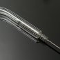 4Pcs 5mm Reusable Clear Bent Glass Drinking Straws Water Juice Straws with Cleaning Brush