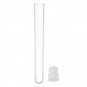 20Pcs 13100mm Clear Plastic Laboratory Test Tube with Cap