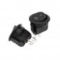 Excellway 10Pcs Rocker Switch ON/OFF 2 Position Round Boat Rocker Switch 6A/250V 10A/125V AC