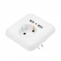 Excellway 250V 2.4A Dual USB Ports Wall Socket Switch Charger EU Plug Mount Power Adapter Outlet Pan