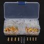 Excellway TC02 120Pcs Brass Bullet 3.5mm Terminal Male and Female Connector