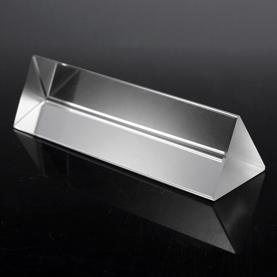 10cm Optical Glass Crystal Triple Triangular Prism Photography Physics Teaching Light Spectrum