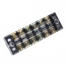 Dual 6 Position 25A 600V Screw Terminal Strip Covered Barrier Block