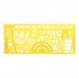 Military Map Marking Drawing Template KT Soft Plastifc Ruler Design Drafting Stencil