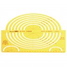 Large Ellipse Big Oval Semi Elliptical Shape Drawing Template KT Soft Plastic Ruler Drawing Board
