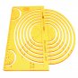 Large Ellipse Big Oval Semi Elliptical Shape Drawing Template KT Soft Plastic Ruler Drawing Board
