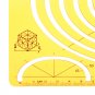 Large Ellipse Big Oval Semi Elliptical Shape Drawing Template KT Soft Plastic Ruler Drawing Board