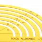 Large Ellipse Big Oval Semi Elliptical Shape Drawing Template KT Soft Plastic Ruler Drawing Board