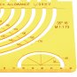 Large Ellipse Big Oval Semi Elliptical Shape Drawing Template KT Soft Plastic Ruler Drawing Board