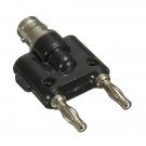 Adapter BNC Female Jack to Two Dual 4mm Banana Binding Male Connector