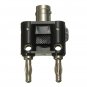Adapter BNC Female Jack to Two Dual 4mm Banana Binding Male Connector