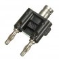Adapter BNC Female Jack to Two Dual 4mm Banana Binding Male Connector