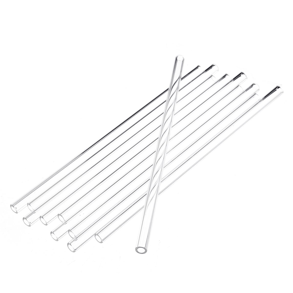 10Pcs 200x7x1mm Length 200mm OD 7mm 1mm Thick Wall Borosilicate Glass Blowing Tube Lab Factory Schoo