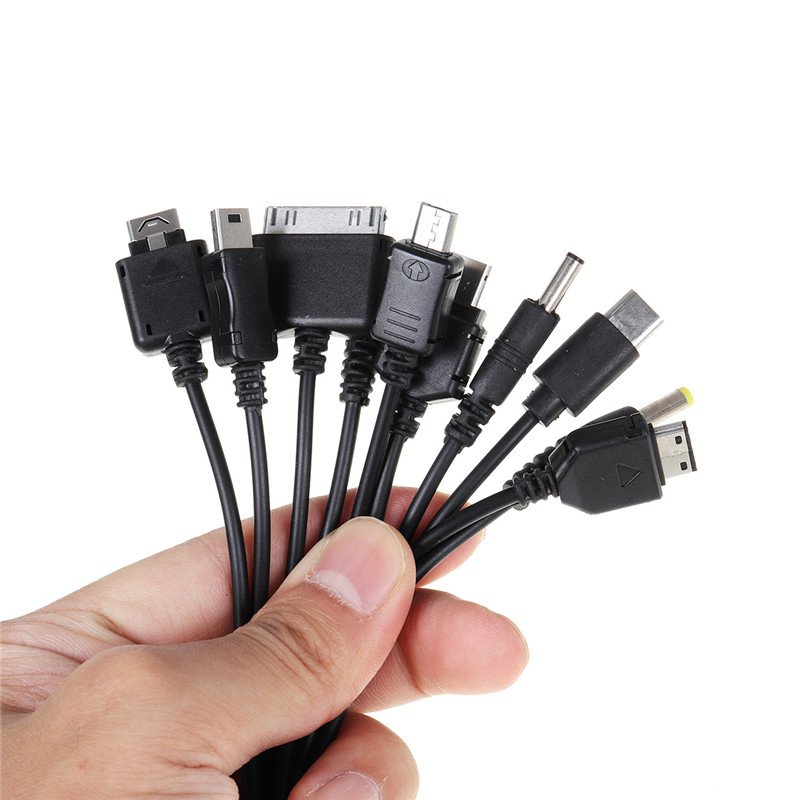 10 In 1 Multi USB Data Cable Universal Charger Adapter Wire Line For Solar Panel