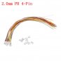 Excellway 10 Sets Mini JST 2.0mm PH 4Pin 26AWG Male Female Connector Plug Wire Cables 300mm