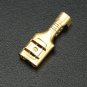 Excellway TC09 100pcs Copper 4.8mm Female Spade Crimp Terminals 22~16AWG