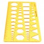Geometric Figure Polygon Drawing Template KT Soft Plastic Circle Triangle Square Hexagon Ruler Desig