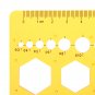 Geometric Figure Polygon Drawing Template KT Soft Plastic Circle Triangle Square Hexagon Ruler Desig