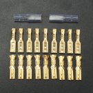 Excellway TC04 100pcs Copper 2.8mm Female Spade Crimp Terminals 22~16AWG