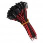 Excellway 50pcs 24AWG 2.54mm 2Pin Female Connector Terminals Wire Single Head
