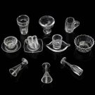 13pcs/Set Dollhouse Cups Mini Plastic Dollhouse 1:12 Miniatures Tableware Drinking Bottles