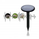 2PCS Rechargeable Solar Power Ultrasonic Pest Animal Repeller Garden Pet Scarer