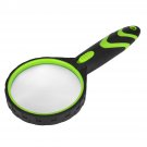 LED Handheld Magnifying Glass Rubber Anti-fall 10 Times Magnification Magnifiers