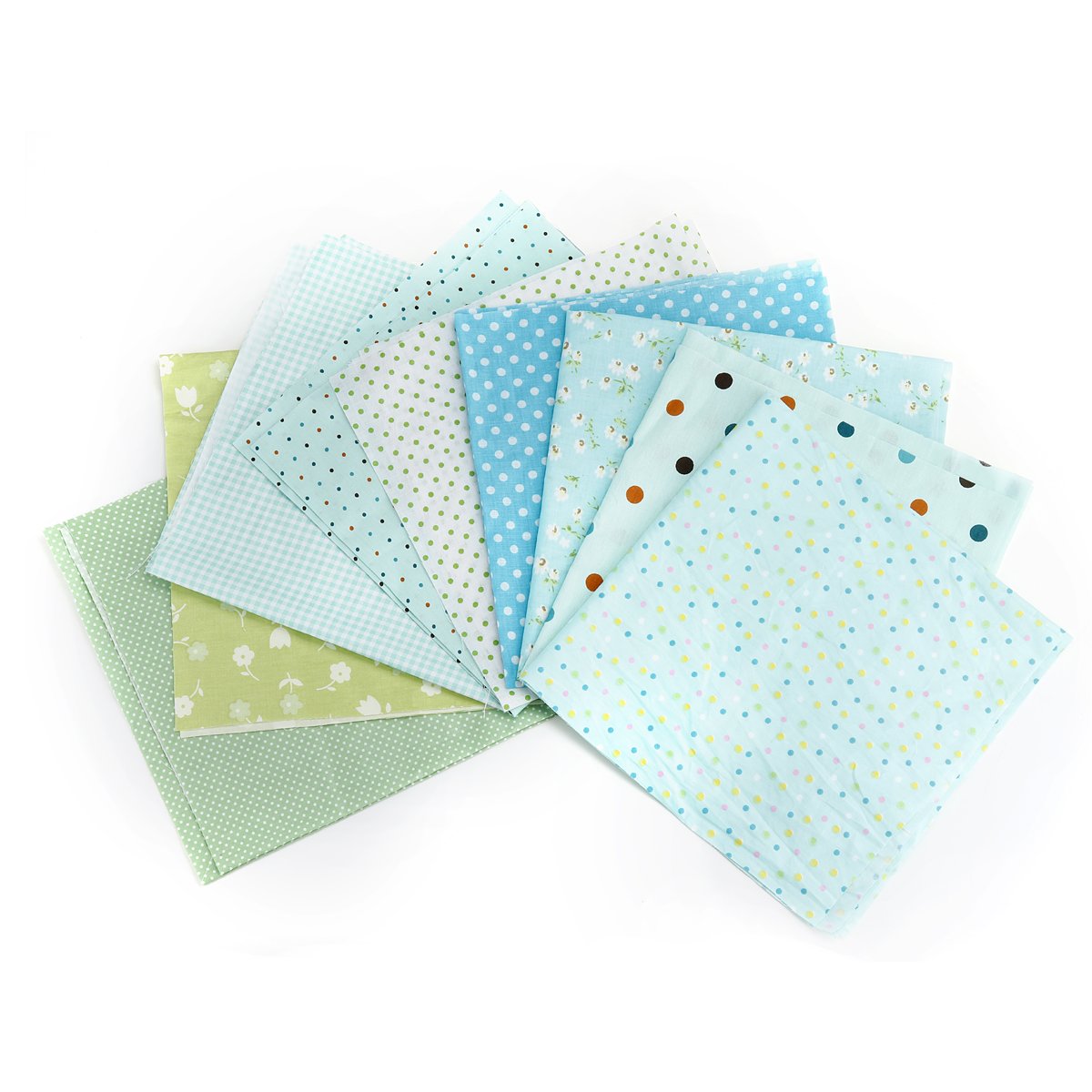 9Pcs Cotton Fabric Patchwork Fat Quarter Bundle DIY Sewing Fabrics Cloths Crafts