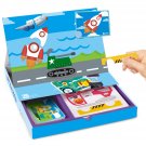 Multiple Car Toys Magnetic Puzzle Box Book Educational Book Kids Learning Gift