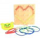 Wooden Geoboard Mathematical Graphical Montessori Educational Toys Children Kids Learning