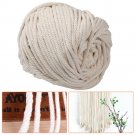 Natural Beige Cotton String Thread Twisted Cord Rope Craft Macrame