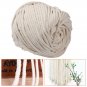 Natural Beige Cotton String Thread Twisted Cord Rope Craft Macrame