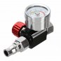1/4'' Mini Air Regulator Valve Pressure Gauge Trap Adjustable w/Nozzle