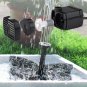 7V 1.4W 200L Floating Water Pump Fountain Decoration Butterfly Shape Solar Panel Garden Plants Water
