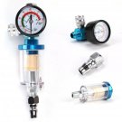 Air Pressure Regulator Gauge Spray Tool Water Trap Oil Filter Separator Valve